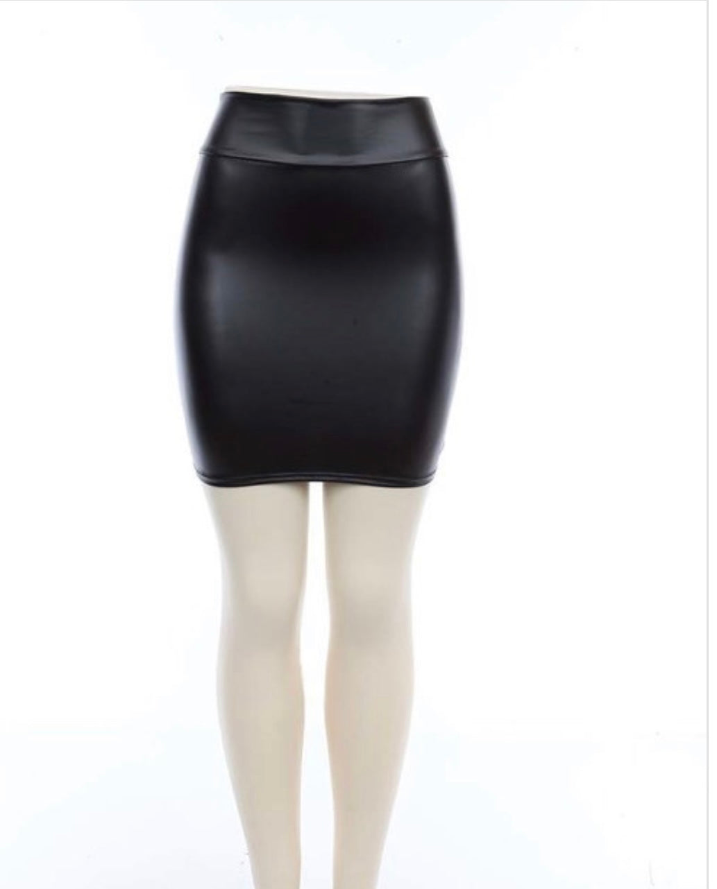 Faux Leather Skirt (Black)