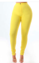 Load image into Gallery viewer, High Waist Stretch Denim (Yellow and Orange)
