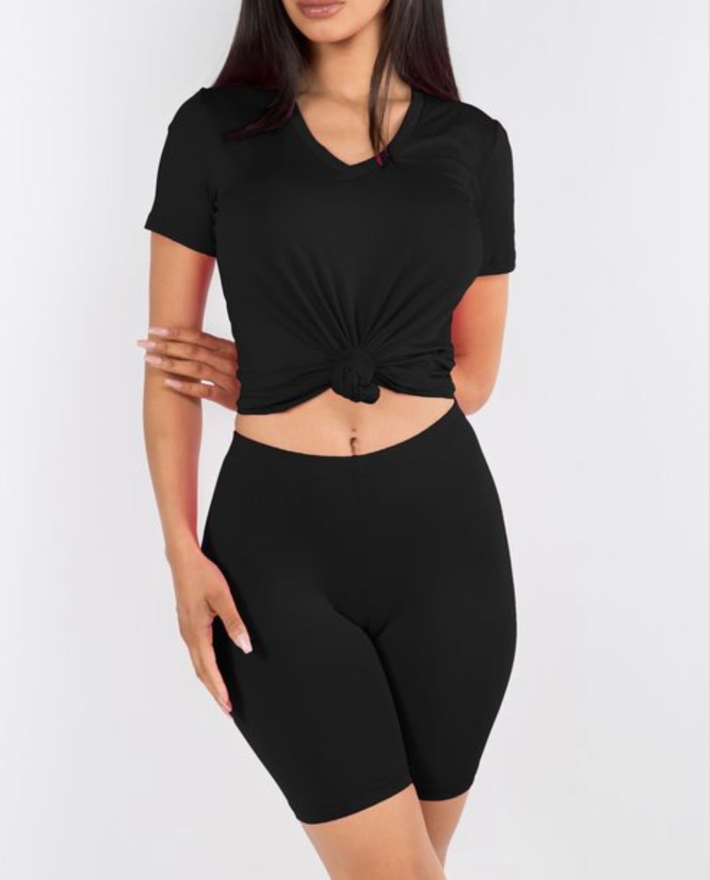 Two Piece Biker Set (Black)