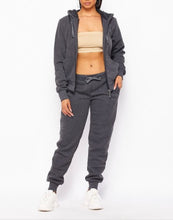 Load image into Gallery viewer, CHARCOAL GREY HOODED JOGGER (Plus Size)
