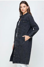 Load image into Gallery viewer, Three Quarter Denim Jacket (Mineral Black)
