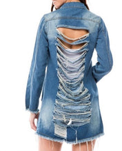 Load image into Gallery viewer, Distressed Denim Jacket (SHIPS 8/24)
