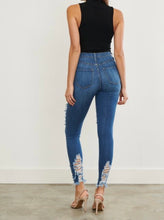 Load image into Gallery viewer, “VIBRANT” Medium Blue Distressed Jeans (VIBRANT)
