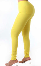 Load image into Gallery viewer, High Waist Stretch Denim (Yellow and Orange)
