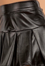 Load image into Gallery viewer, Faux Leather Tennis Skirt
