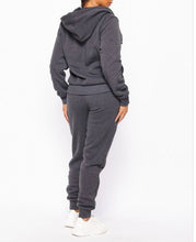 Load image into Gallery viewer, CHARCOAL GREY HOODED JOGGER (Plus Size)
