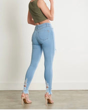 Load image into Gallery viewer, “VIBRANT” Light Blue Distressed Denim (VIBRANT)
