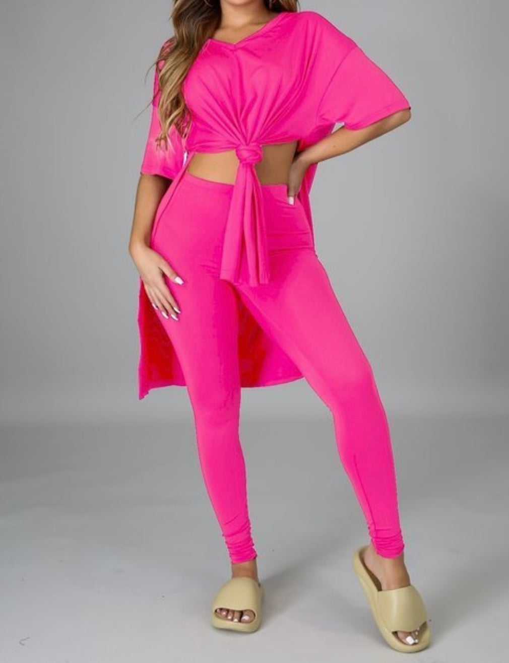 Two Piece Biker Set (Pink)