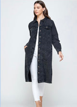 Load image into Gallery viewer, Three Quarter Denim Jacket (Mineral Black)
